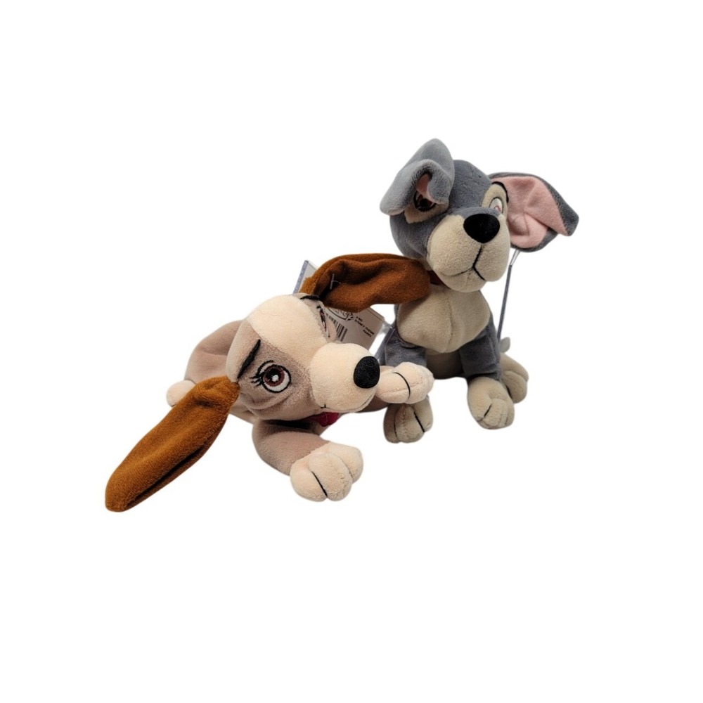Walt Disney‎ Store Lady & the Tramp plush Bean Bag Beanies New